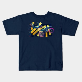 Freestyle Motocross flying trick Kids T-Shirt